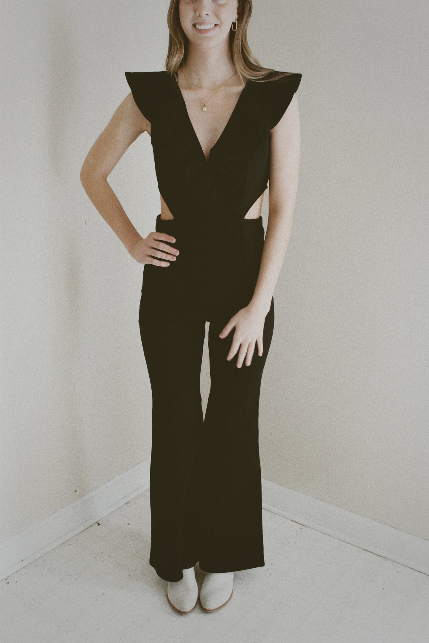 Sable Rae Denim Jumpsuit - Black