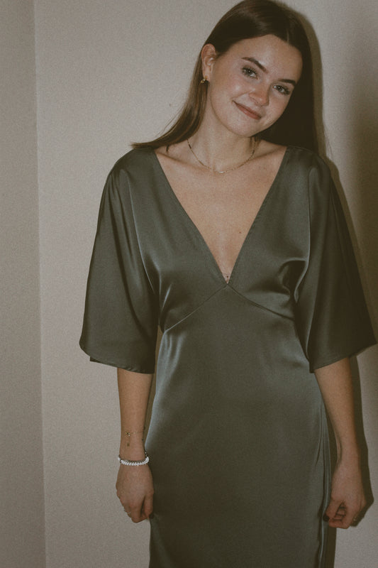 Ashton Shae Satin Maxi Dress