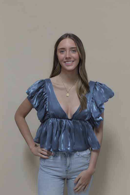 Cagney Jade Bubble Top