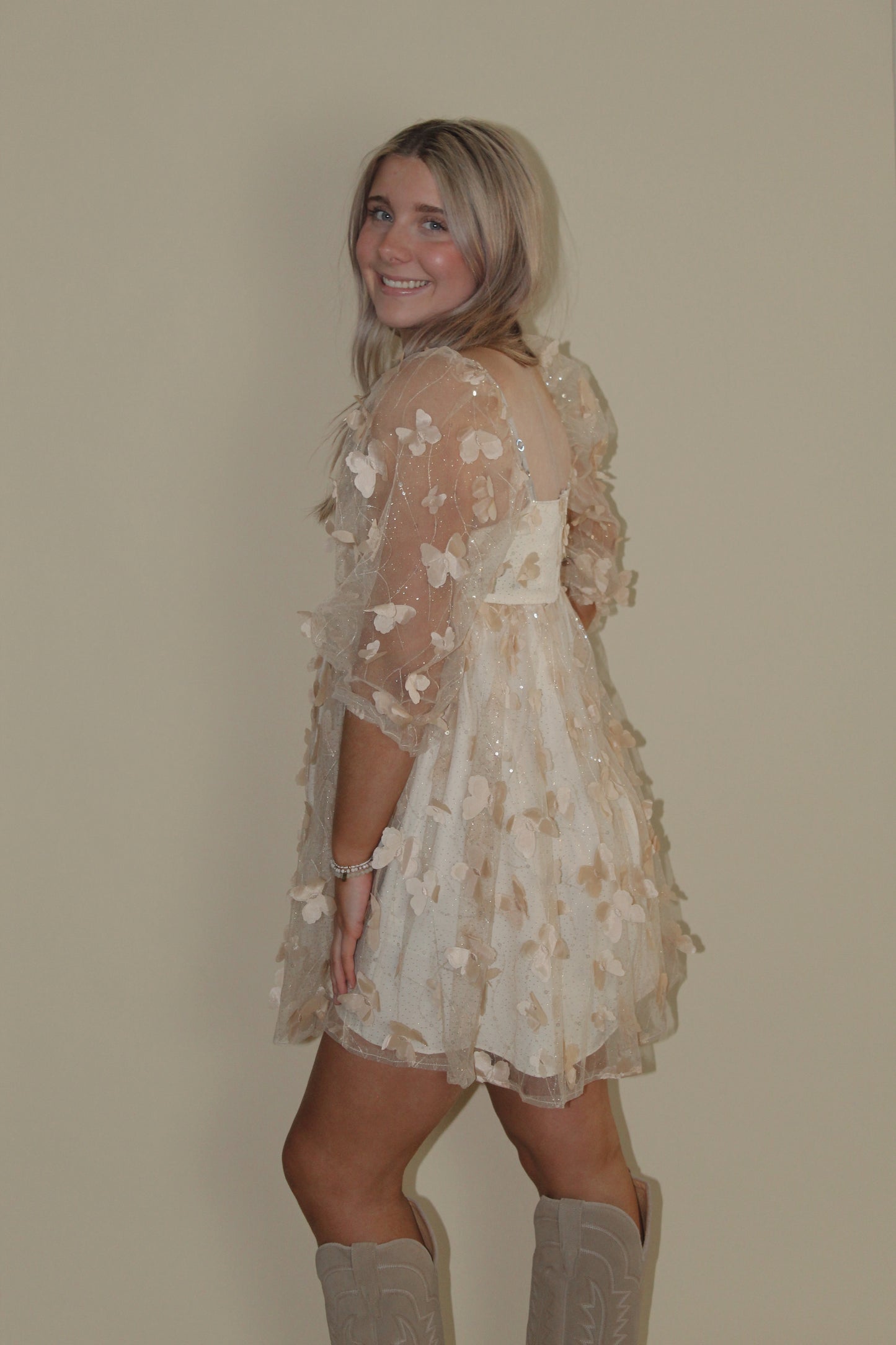 Hallie Rae Butterfly Babydoll Dress