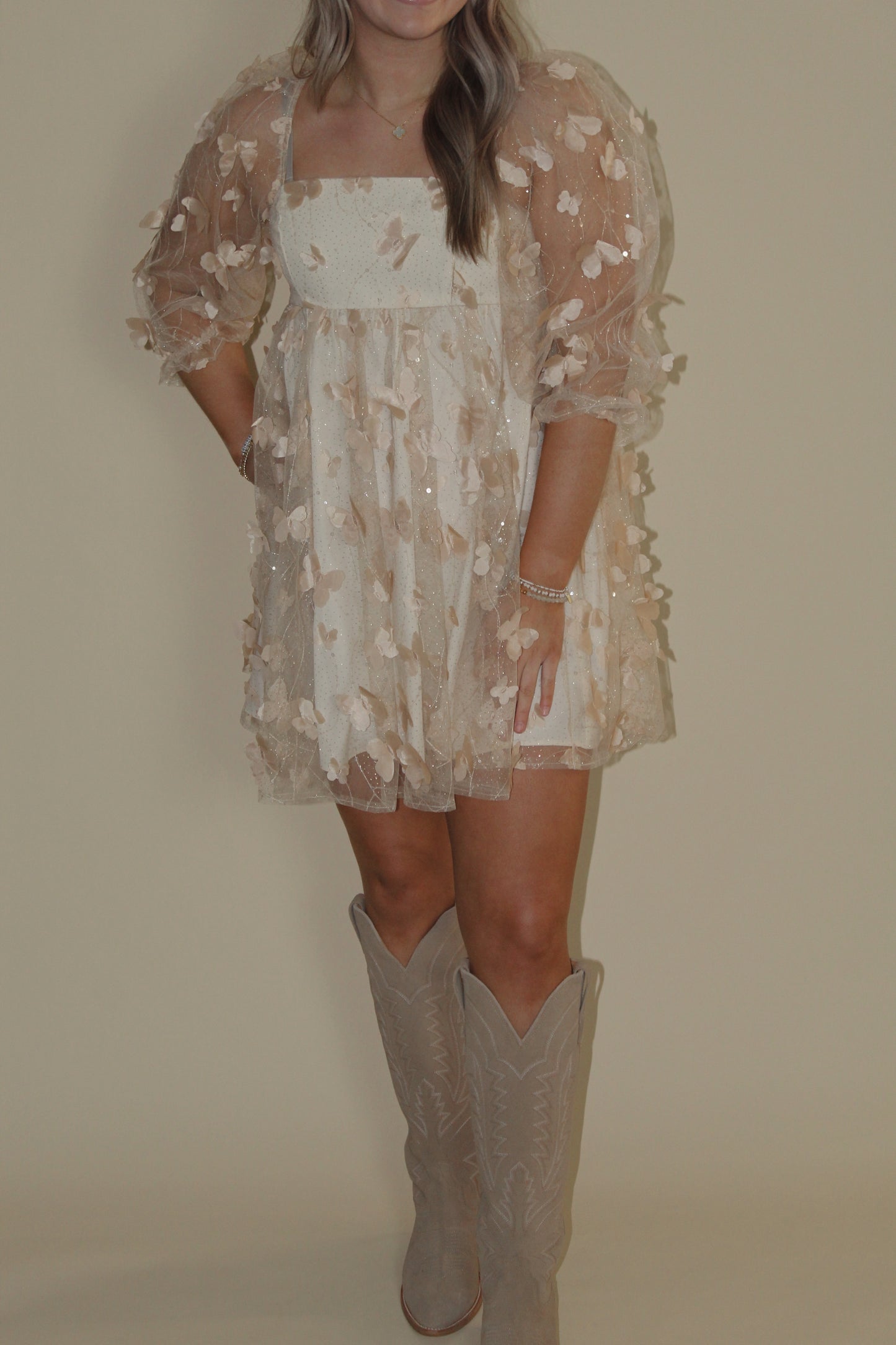 Hallie Rae Butterfly Babydoll Dress