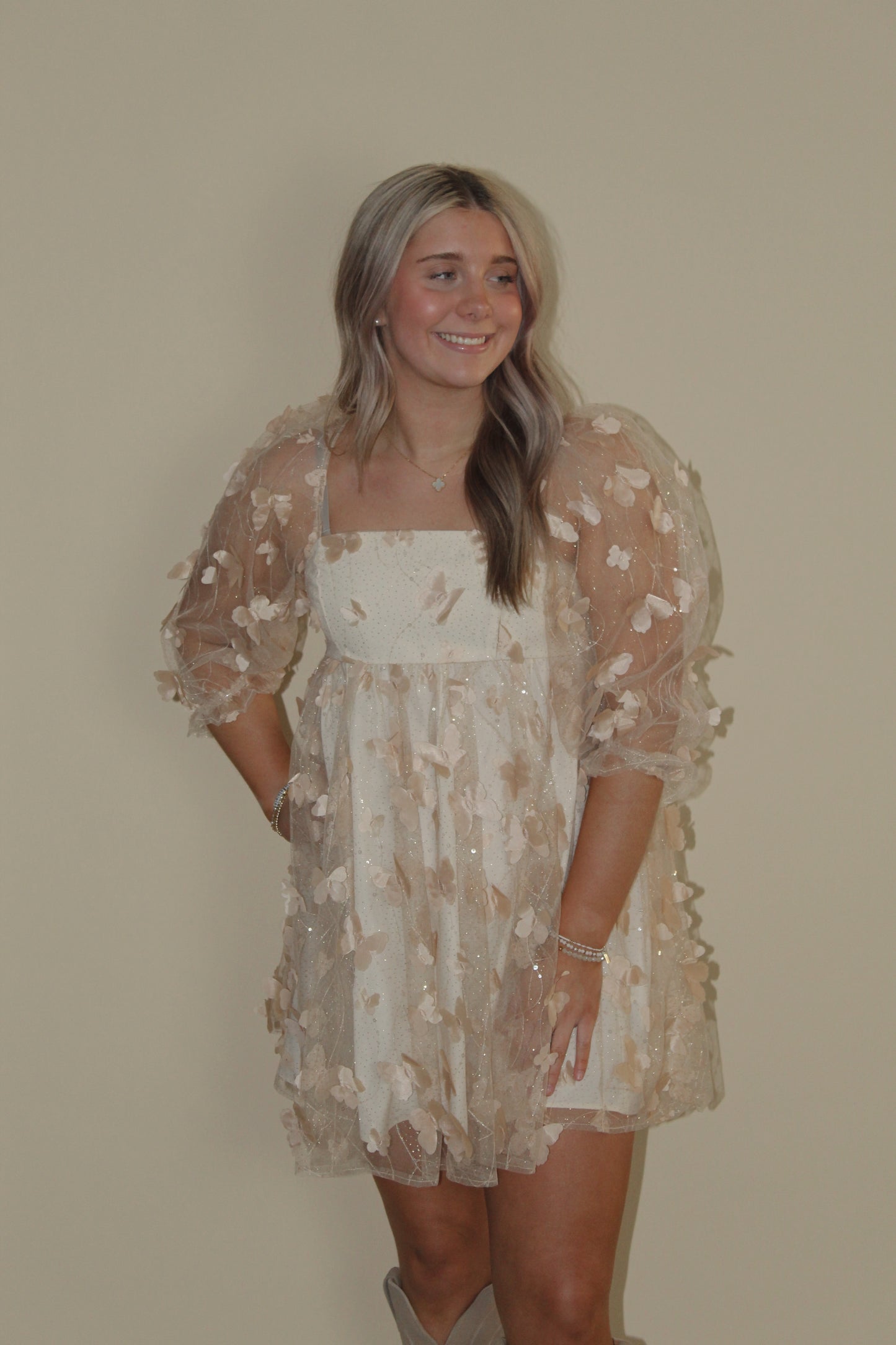 Hallie Rae Butterfly Babydoll Dress