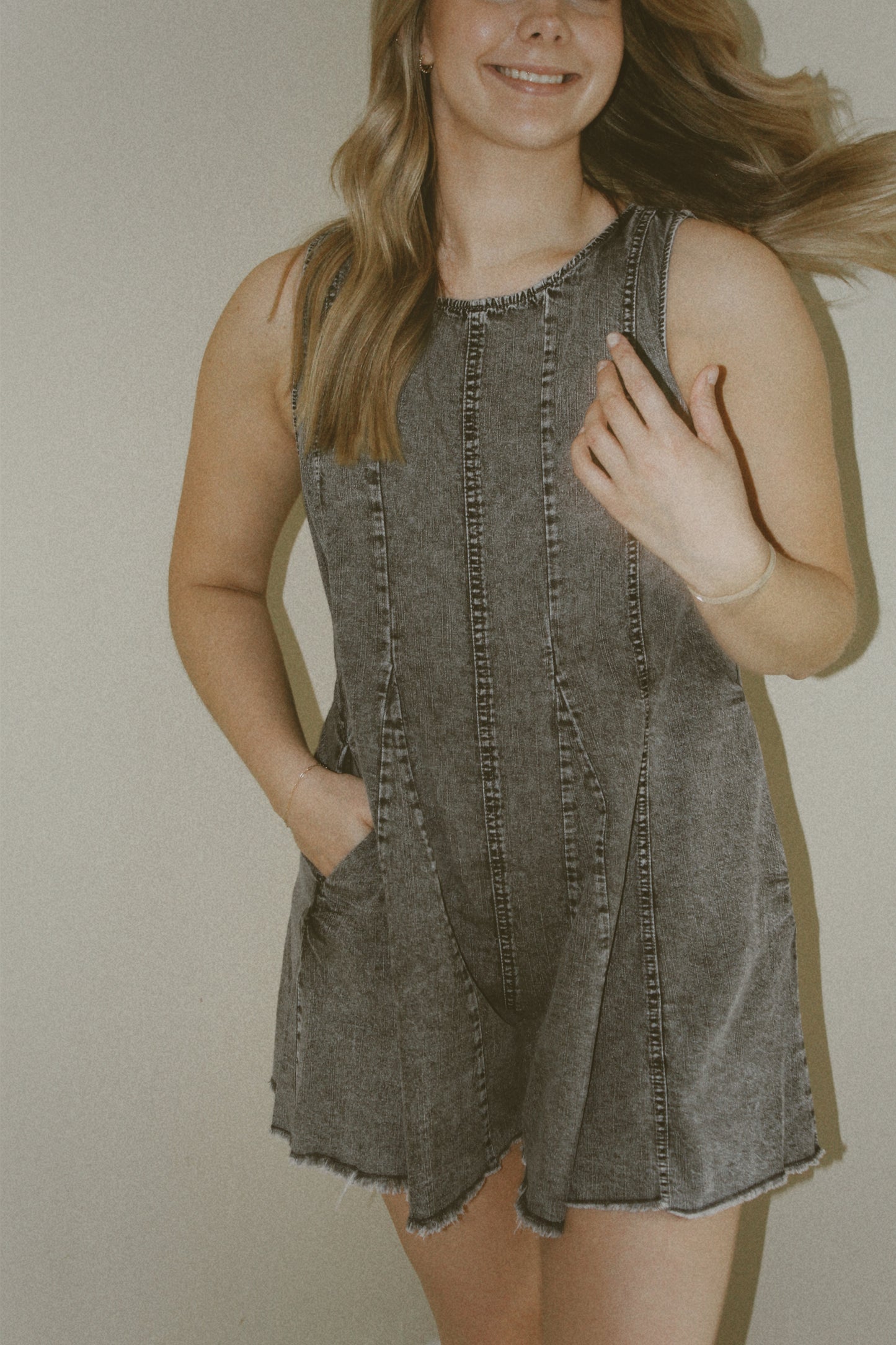 Nora Kate Denim Romper