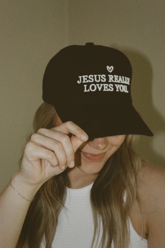 Jesus Really Loves You Black Hat