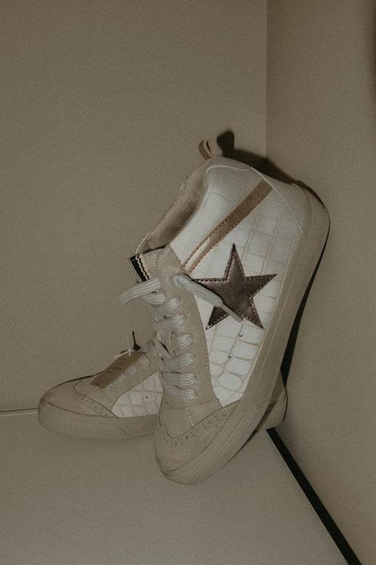 Paulina Taupe Mid Top Shoe