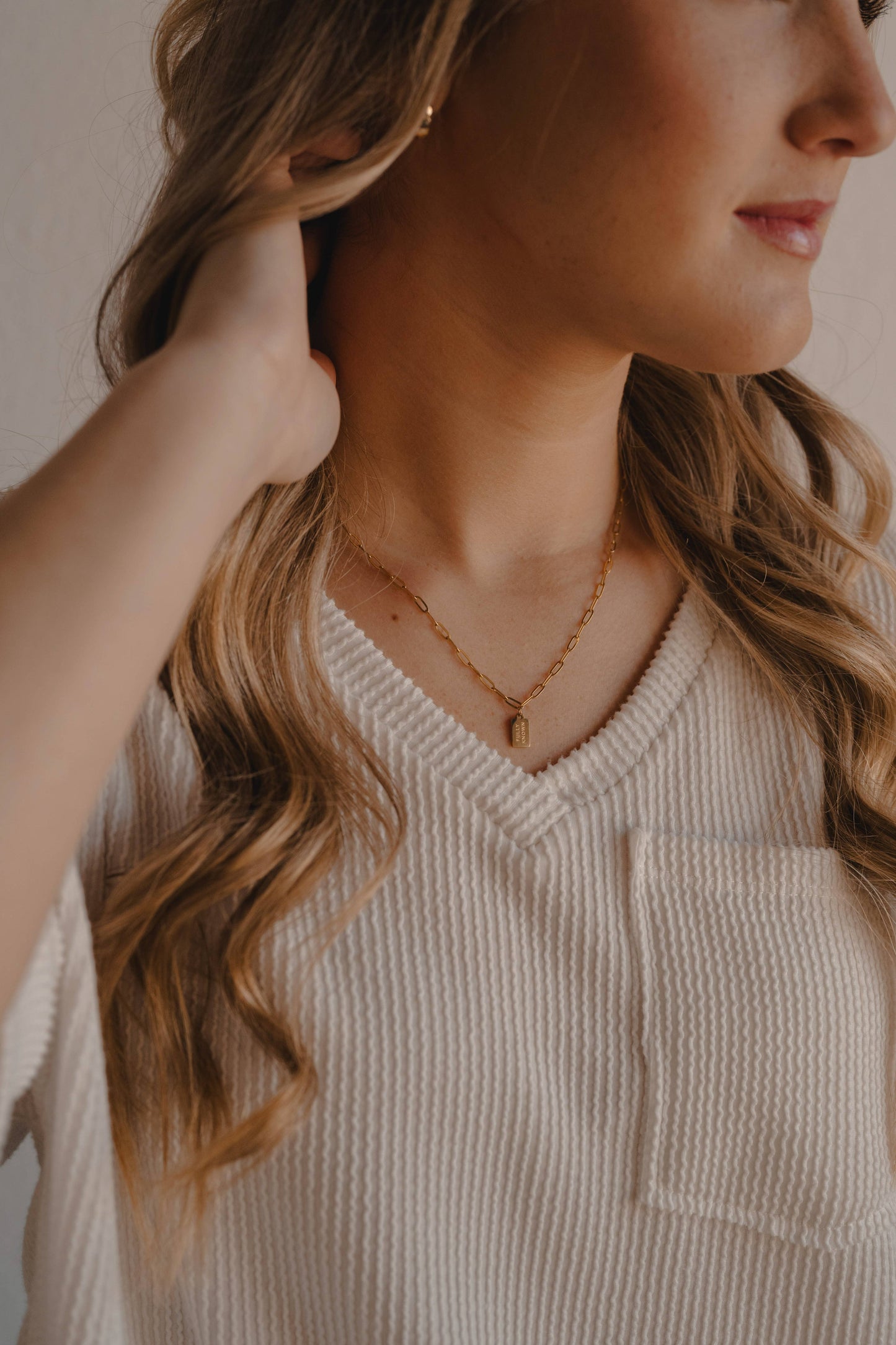 Deeply Loved, Fully Known Mini Tag Necklace Regular