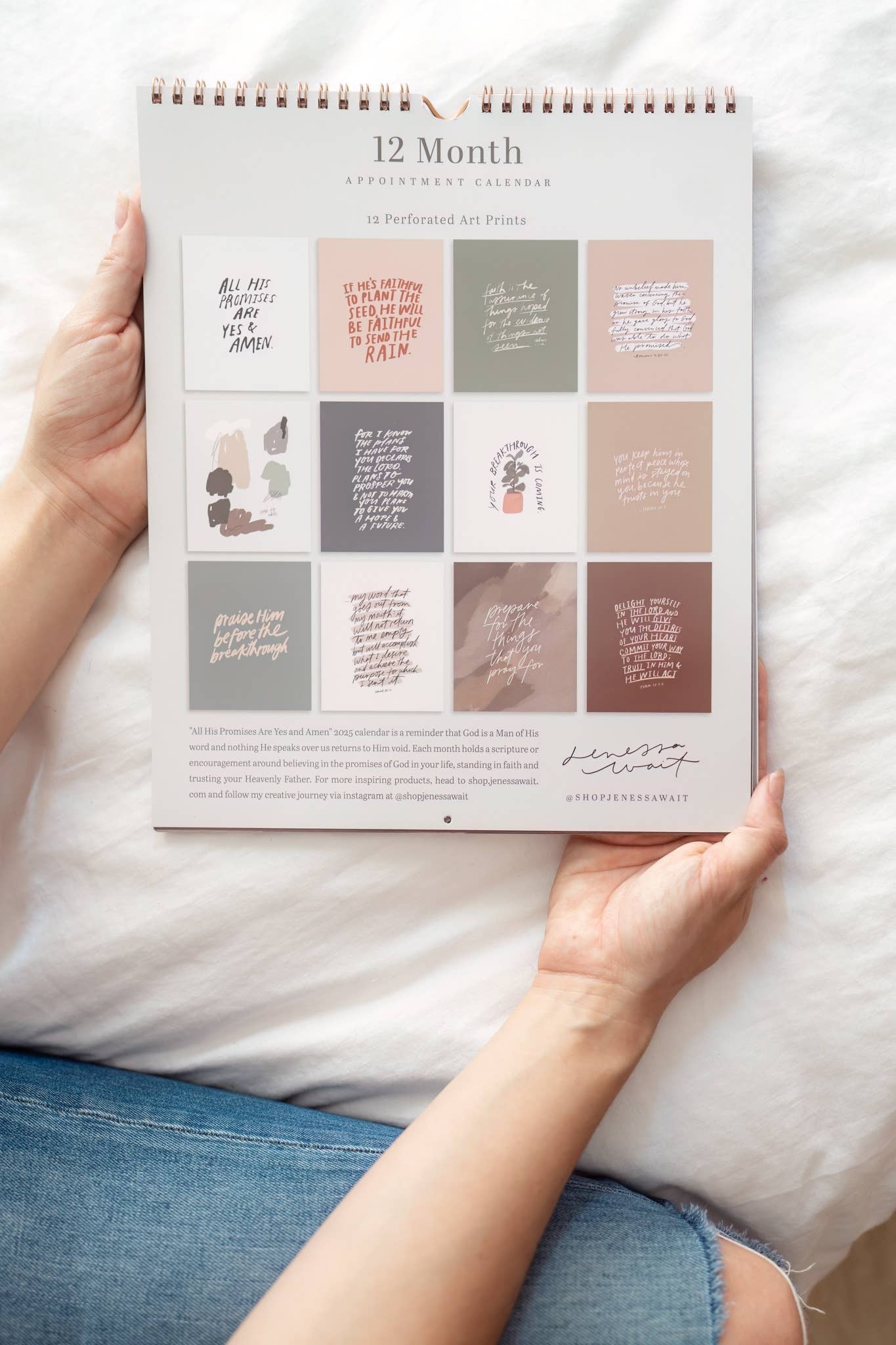 Jenessa Wait - 2025 Calendar "All His Promises are Yes and Amen" Regular