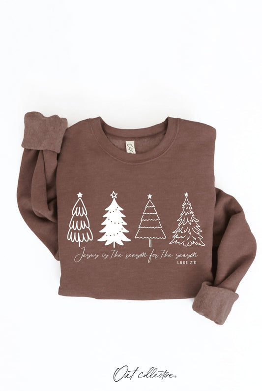 OAT COLLECTIVE BROWN JESUS IS THE REASON  Sweatshirt