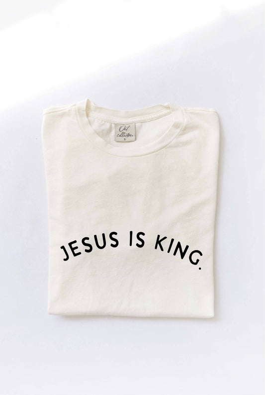 OAT COLLECTIVE CREAM JESUS IS KING SS TEE