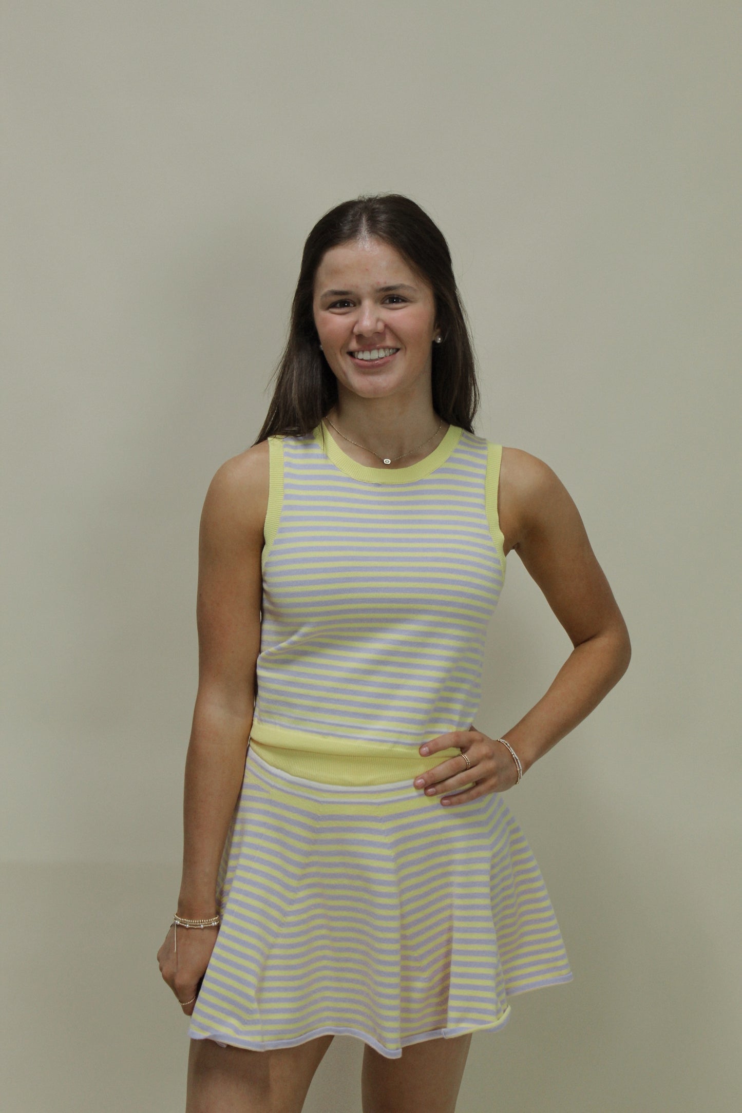 Sailor Striped Sleeveless Sweater Top