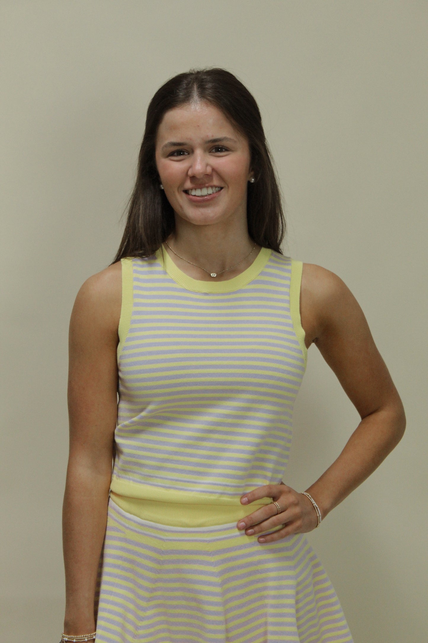 Sailor Striped Sleeveless Sweater Top