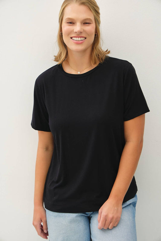 Be Cool PLUS BLACK BAMBOO/MODAL BASIC SS Tee