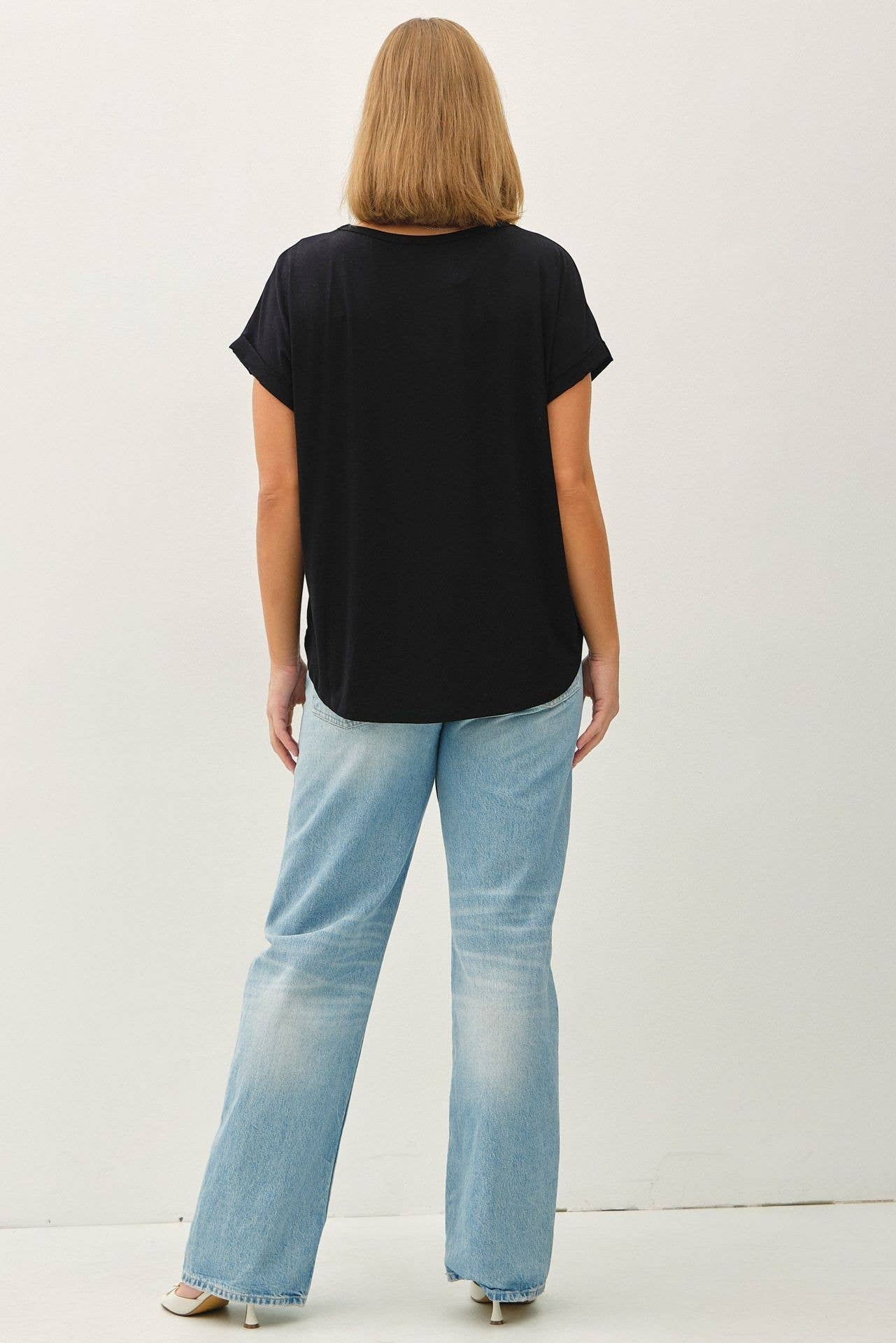 Be Cool Taupe BAMBOO/MODAL CAP SLEEVE TEE