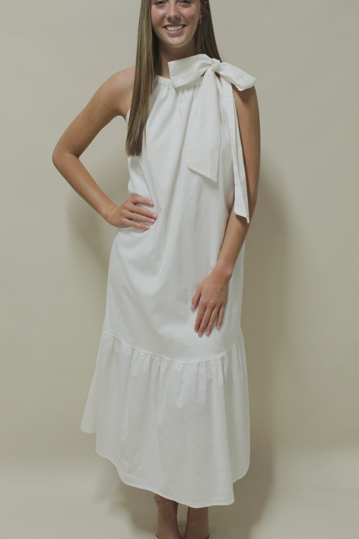 Brinley Faye Bow Maxi Dress