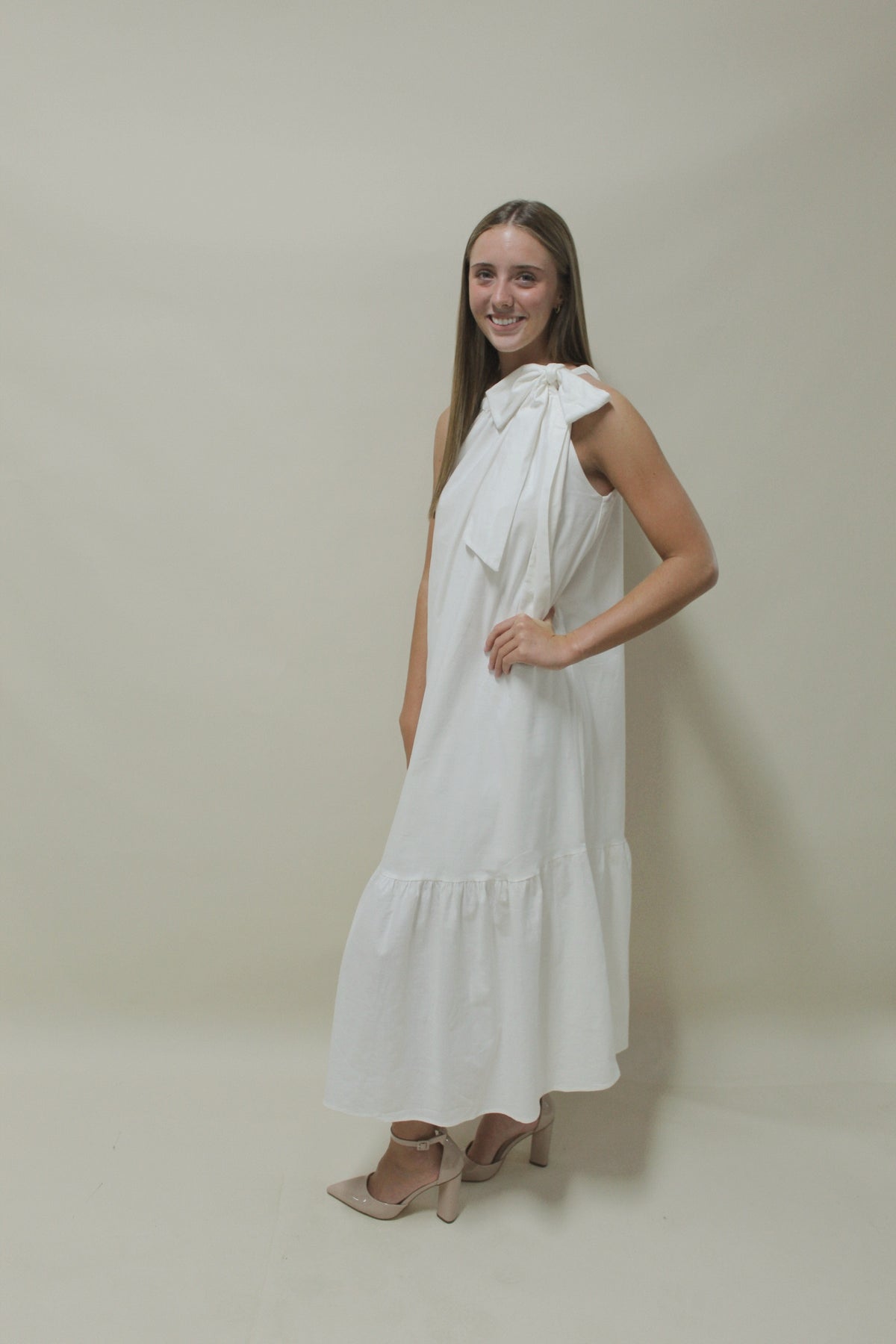 Brinley Faye Bow Maxi Dress