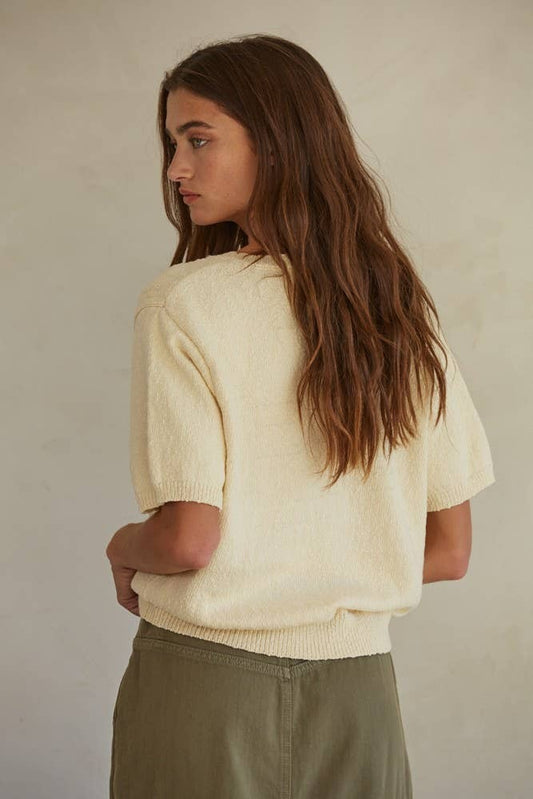 Bailey Cream Yellow Knit Sweater