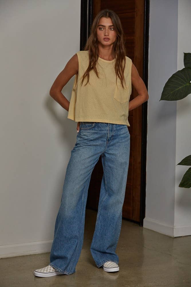 By Tog Dusty Yellow Just a Sec Tank