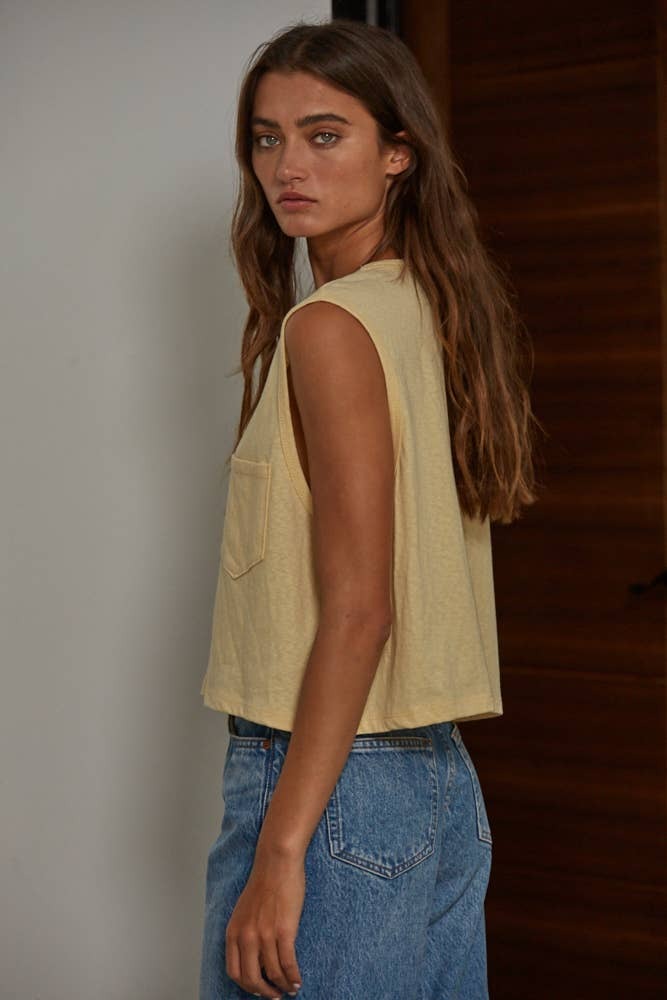 By Tog Dusty Yellow Just a Sec Tank