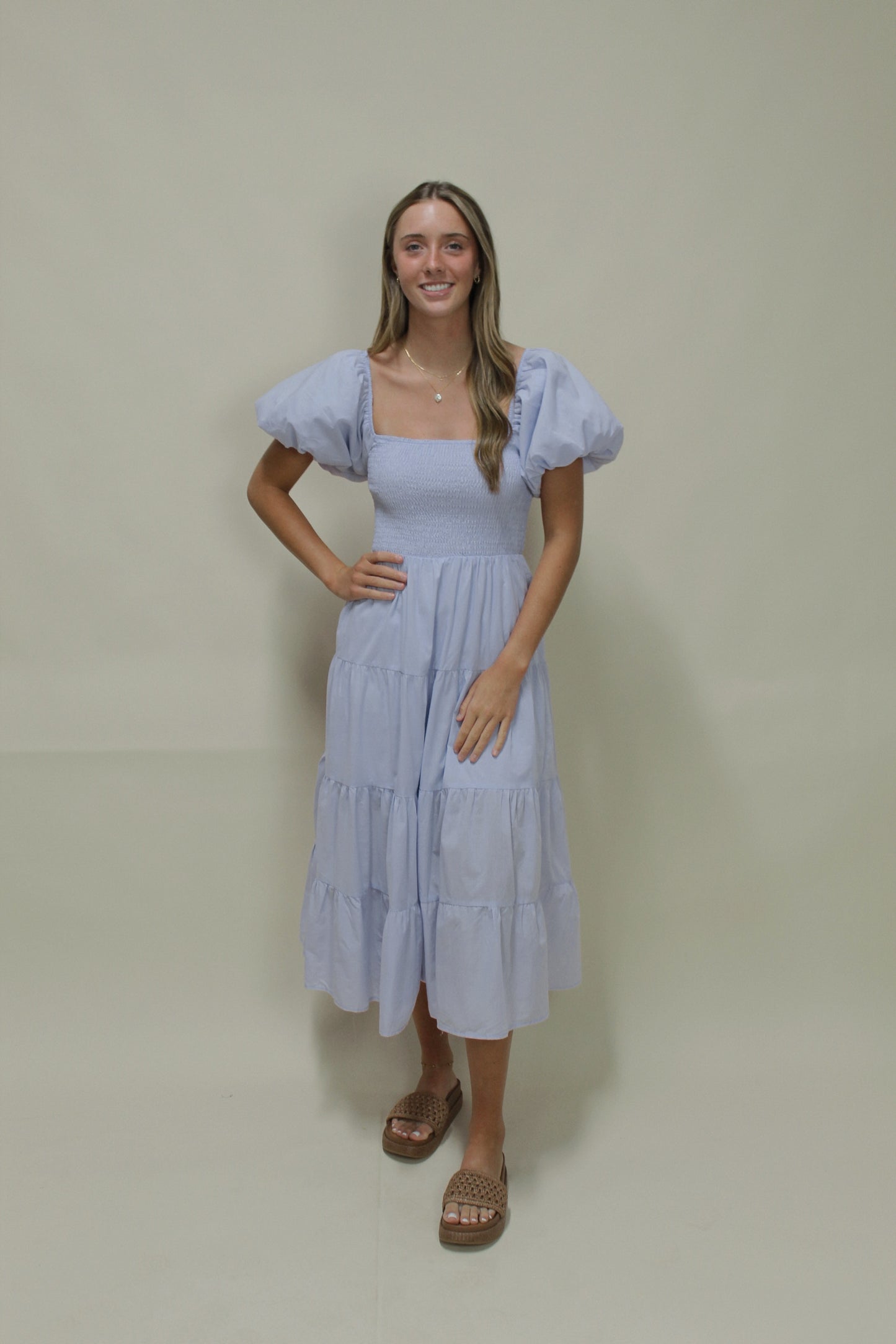Lavender Farms Square Neck Maxi Dress