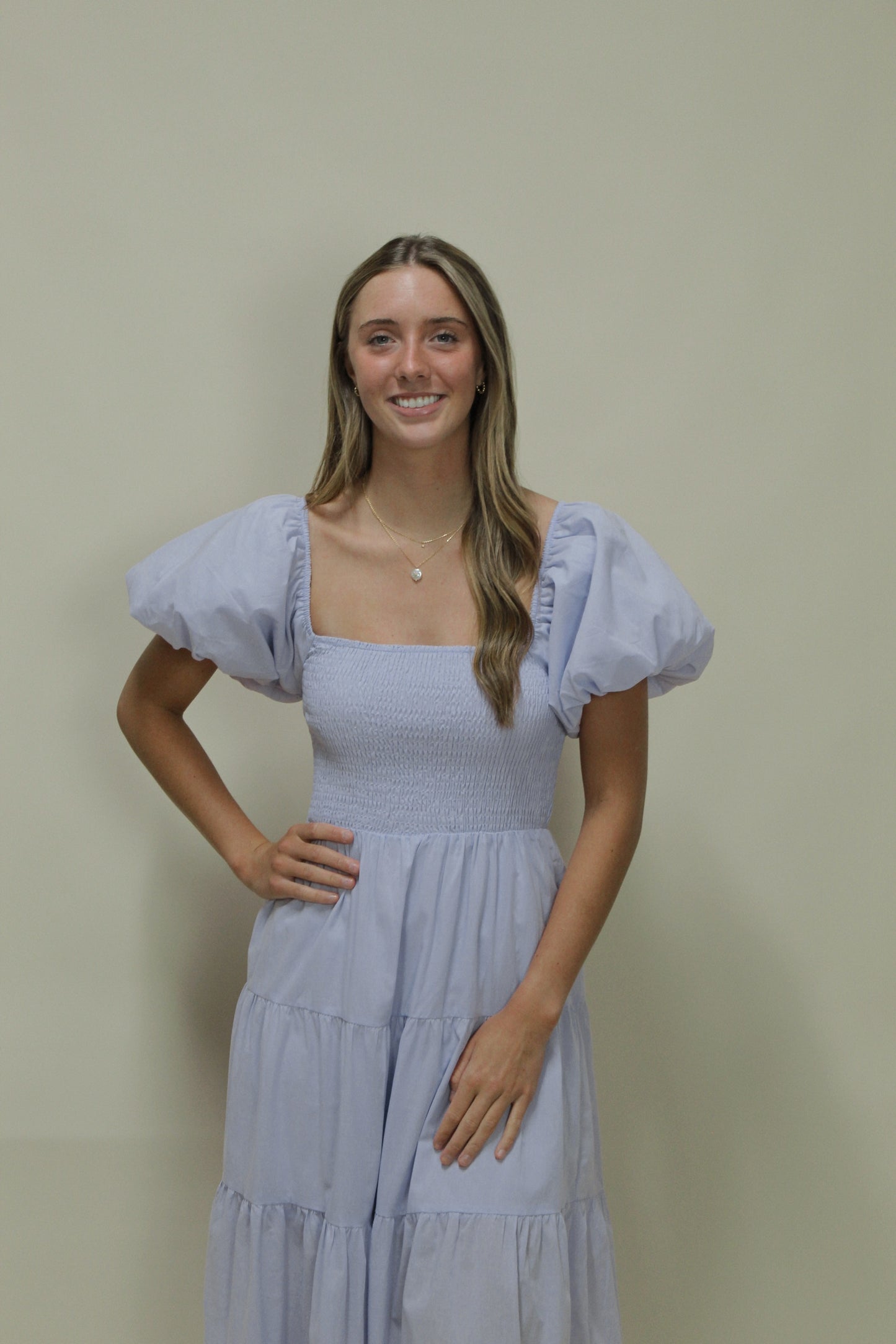 Lavender Farms Square Neck Maxi Dress