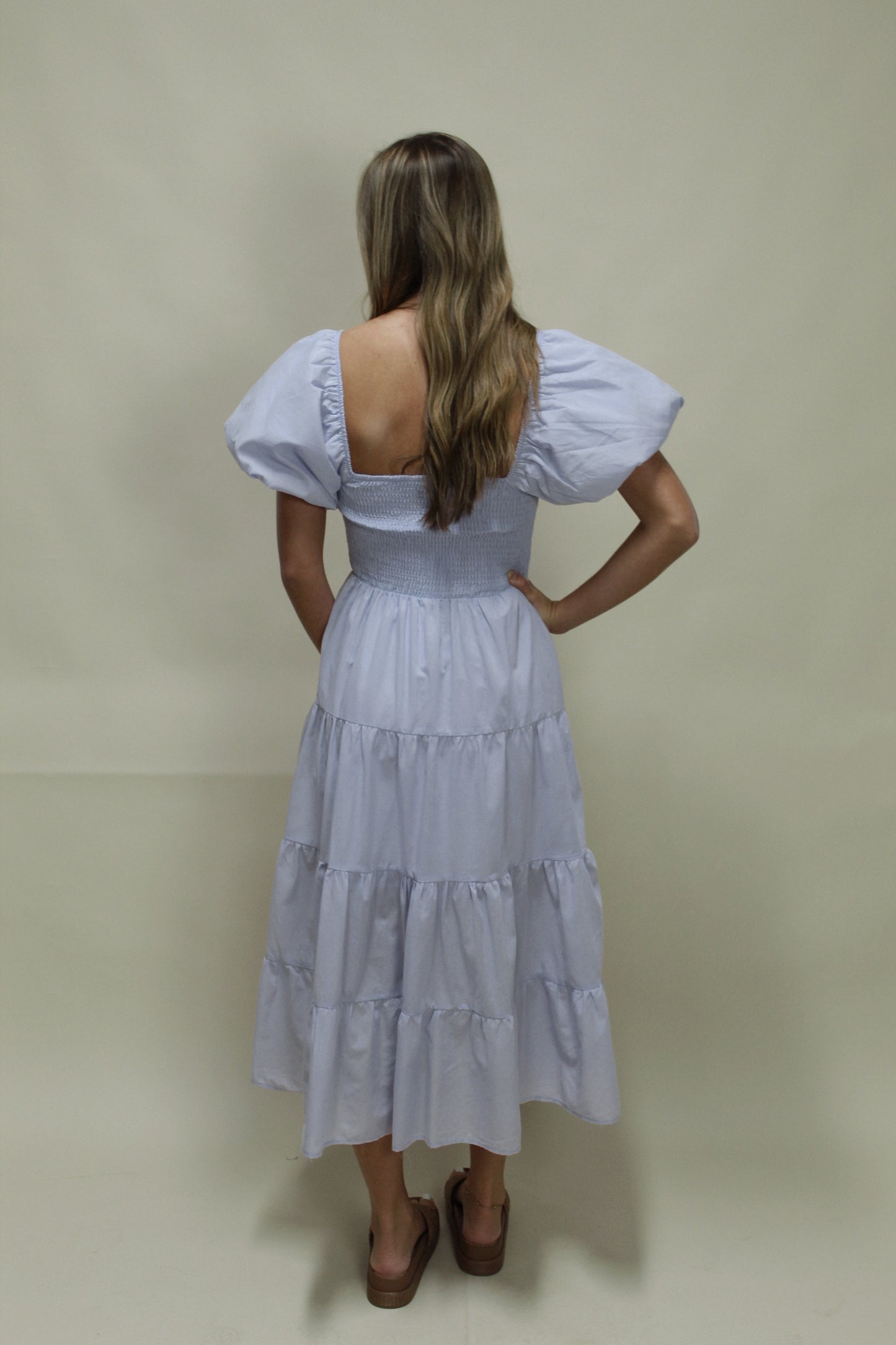 Lavender Farms Square Neck Maxi Dress