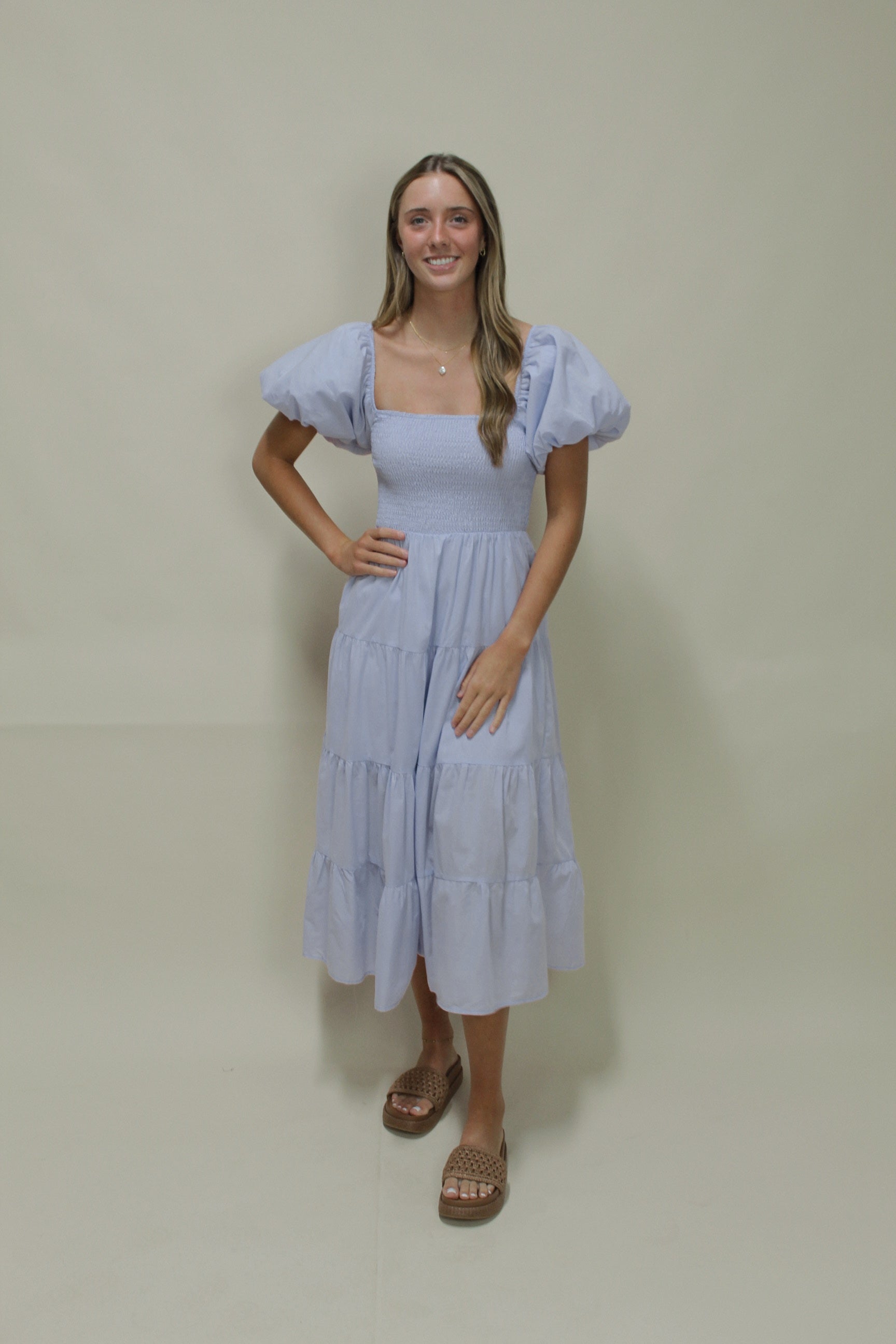 Lavender Farms Square Neck Maxi Dress