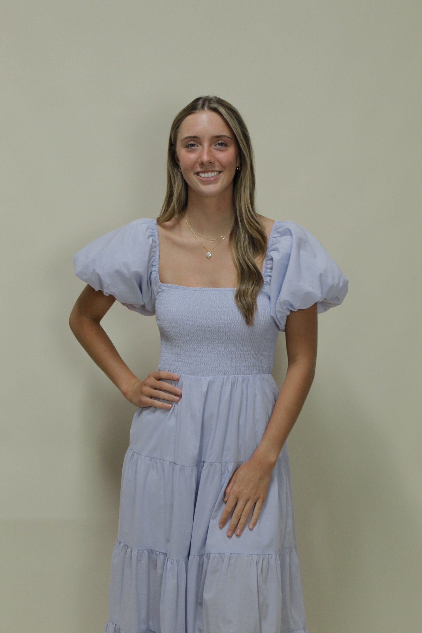 Lavender Farms Square Neck Maxi Dress