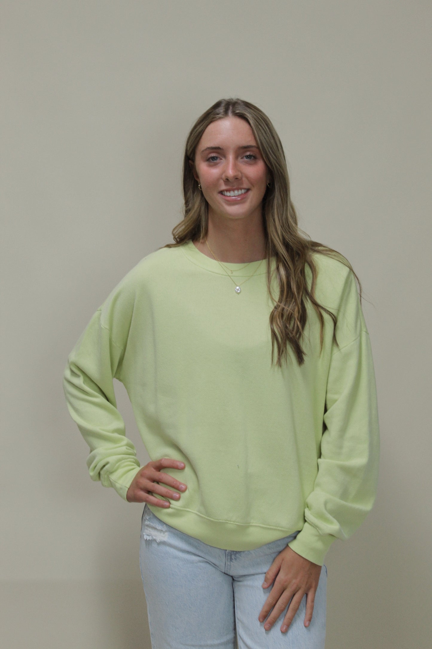 By Tog Lime LS Weekend Vibes Sweatshirt