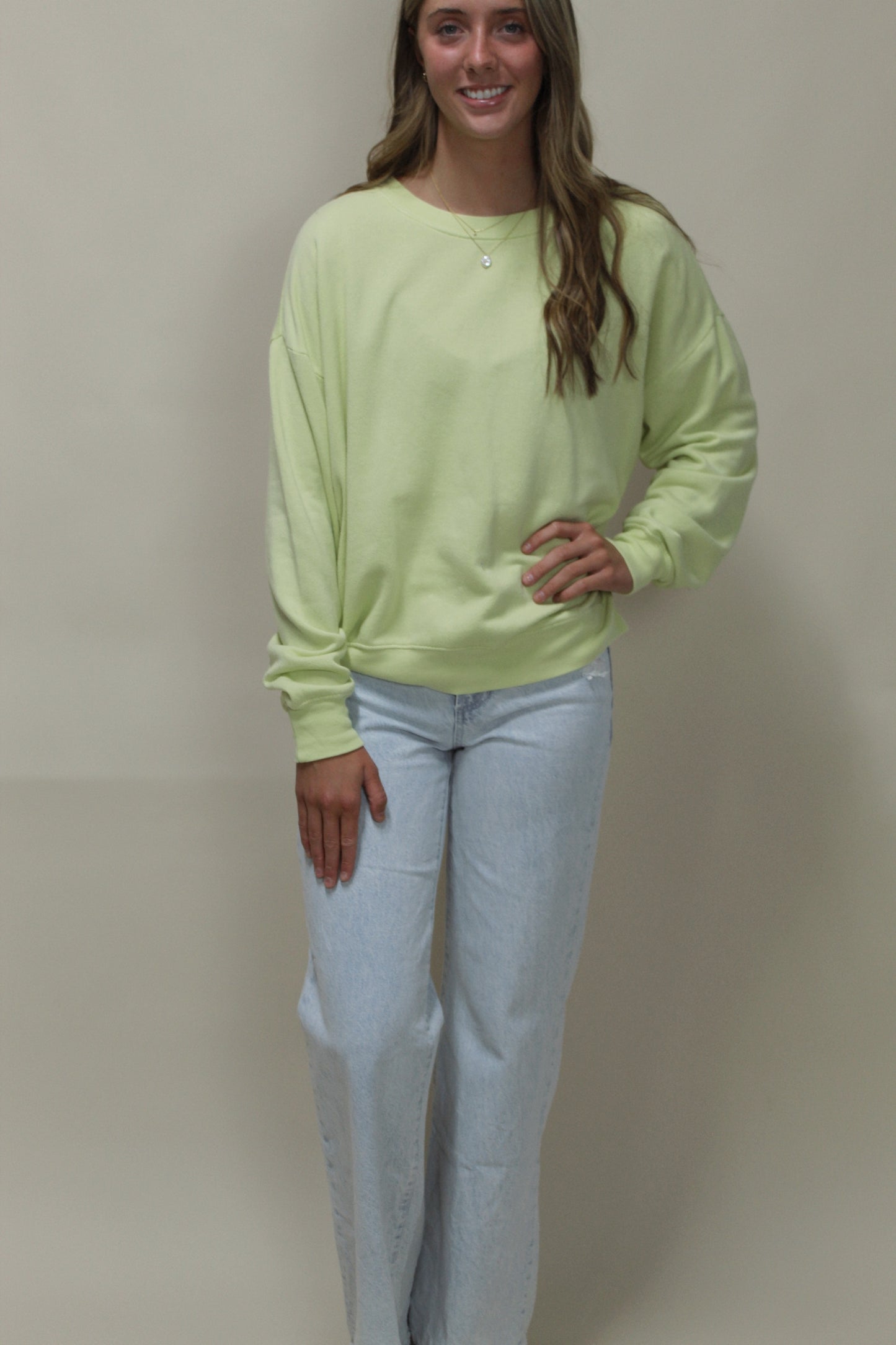 By Tog Lime LS Weekend Vibes Sweatshirt