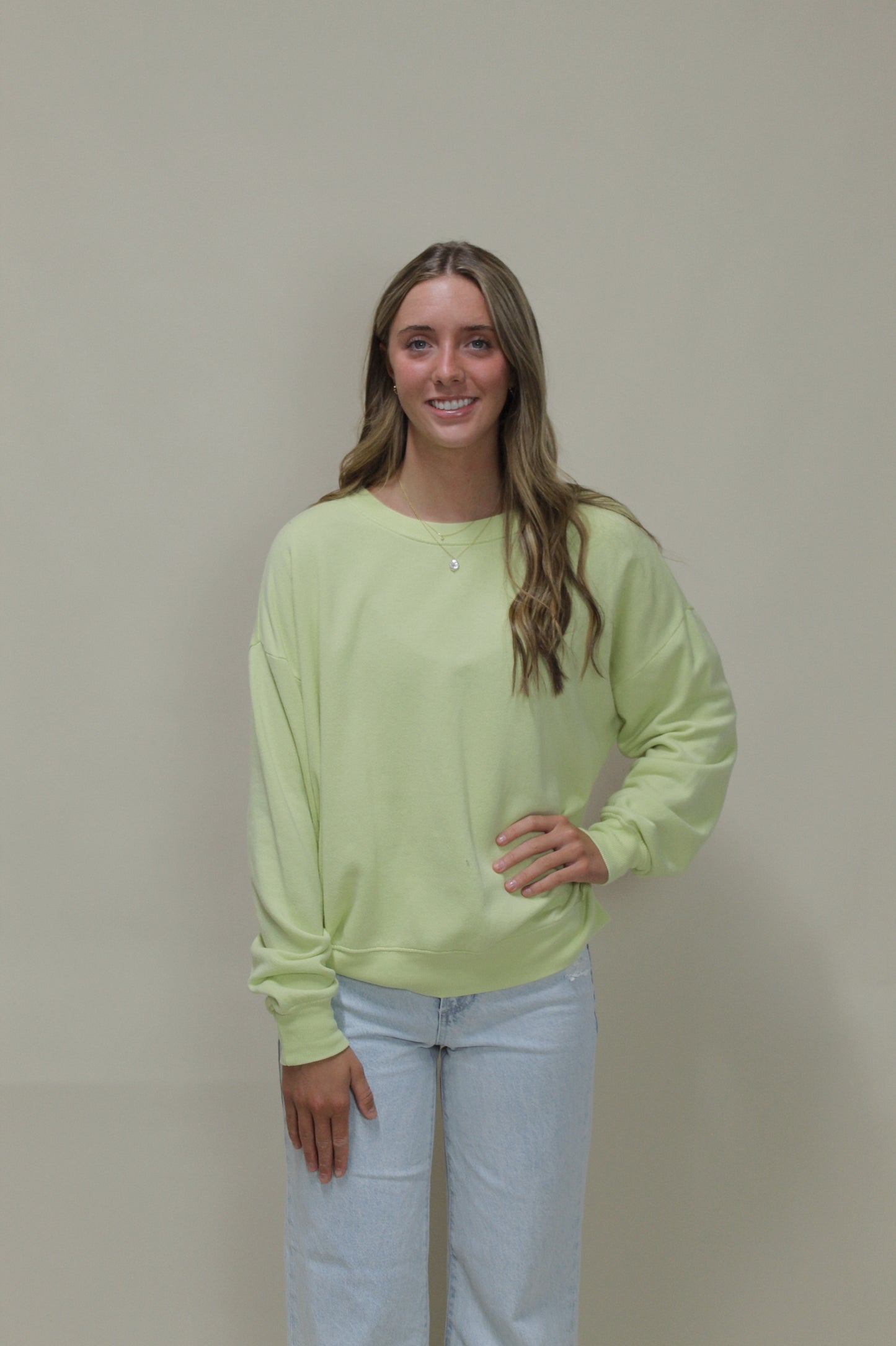 By Tog Lime LS Weekend Vibes Sweatshirt