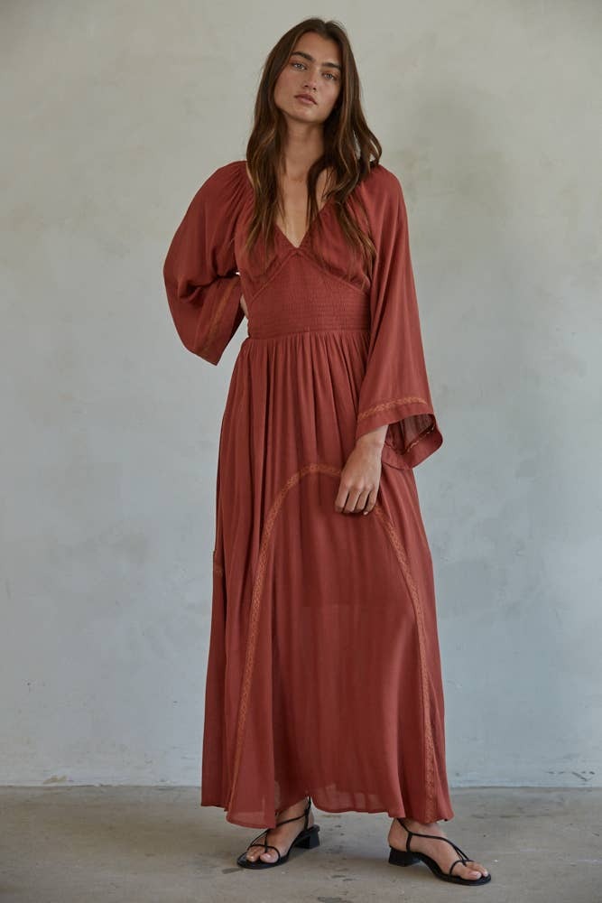 Scarlett Crinkle Gauze Maxi Dress