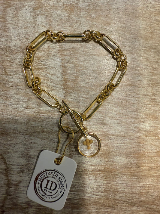 ID Timeless Toggle-Mustard Seed Bracelet